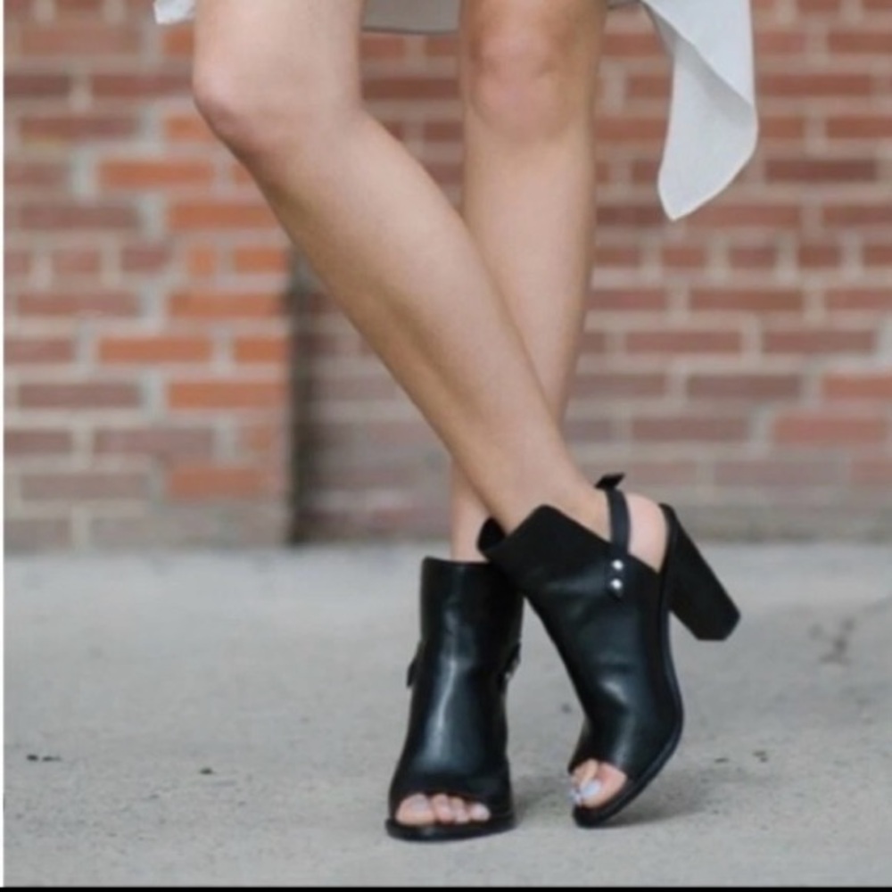 Rag & Bone Black Women's Open-Toe Ankle Boots